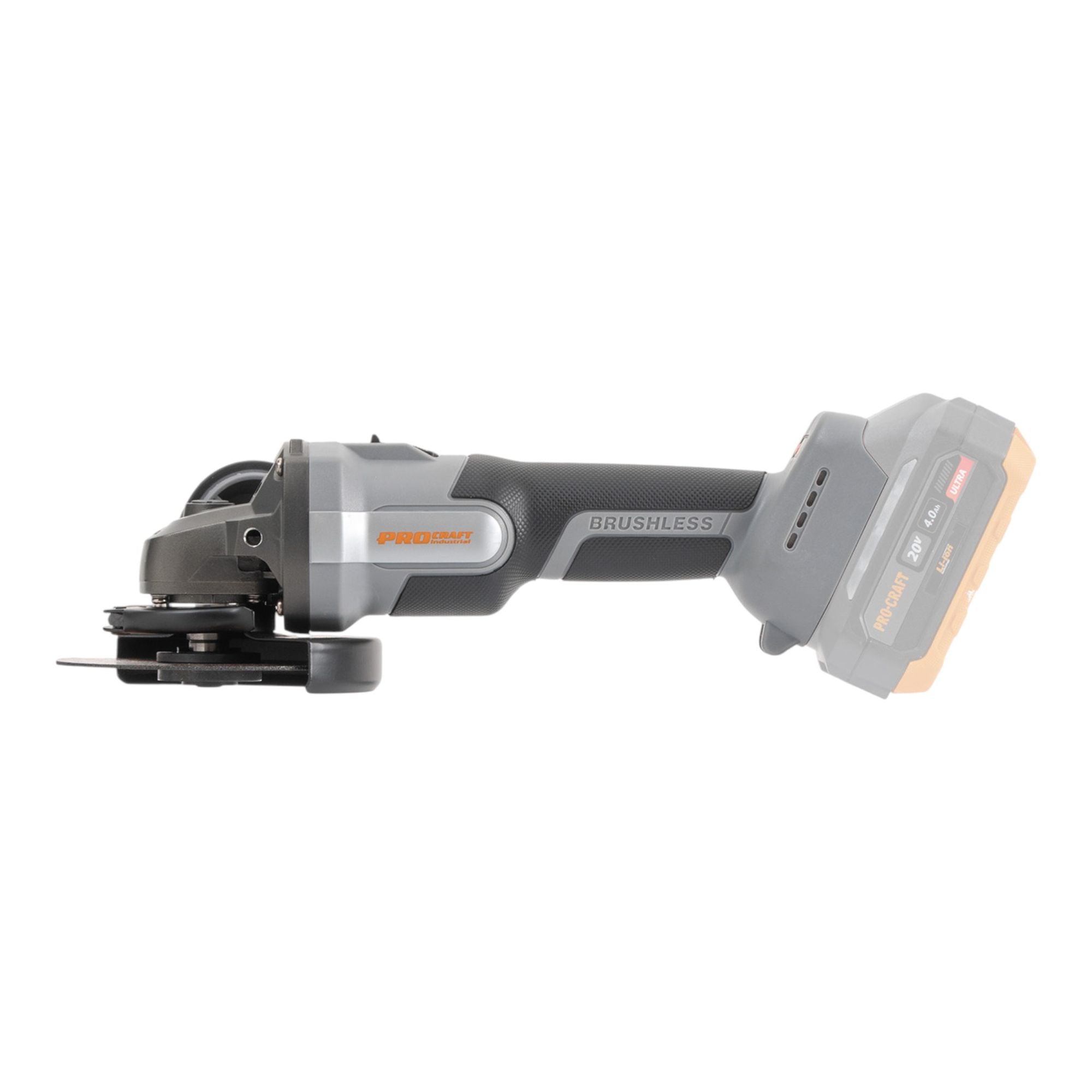 Procraft Industrial AG125Abb Akku Winkelschleifer 20 V 125 mm Brushless 1x Akku 4 0 Ah RHINO Toolcase ohne Ladegeraet 2 - toolbrothers