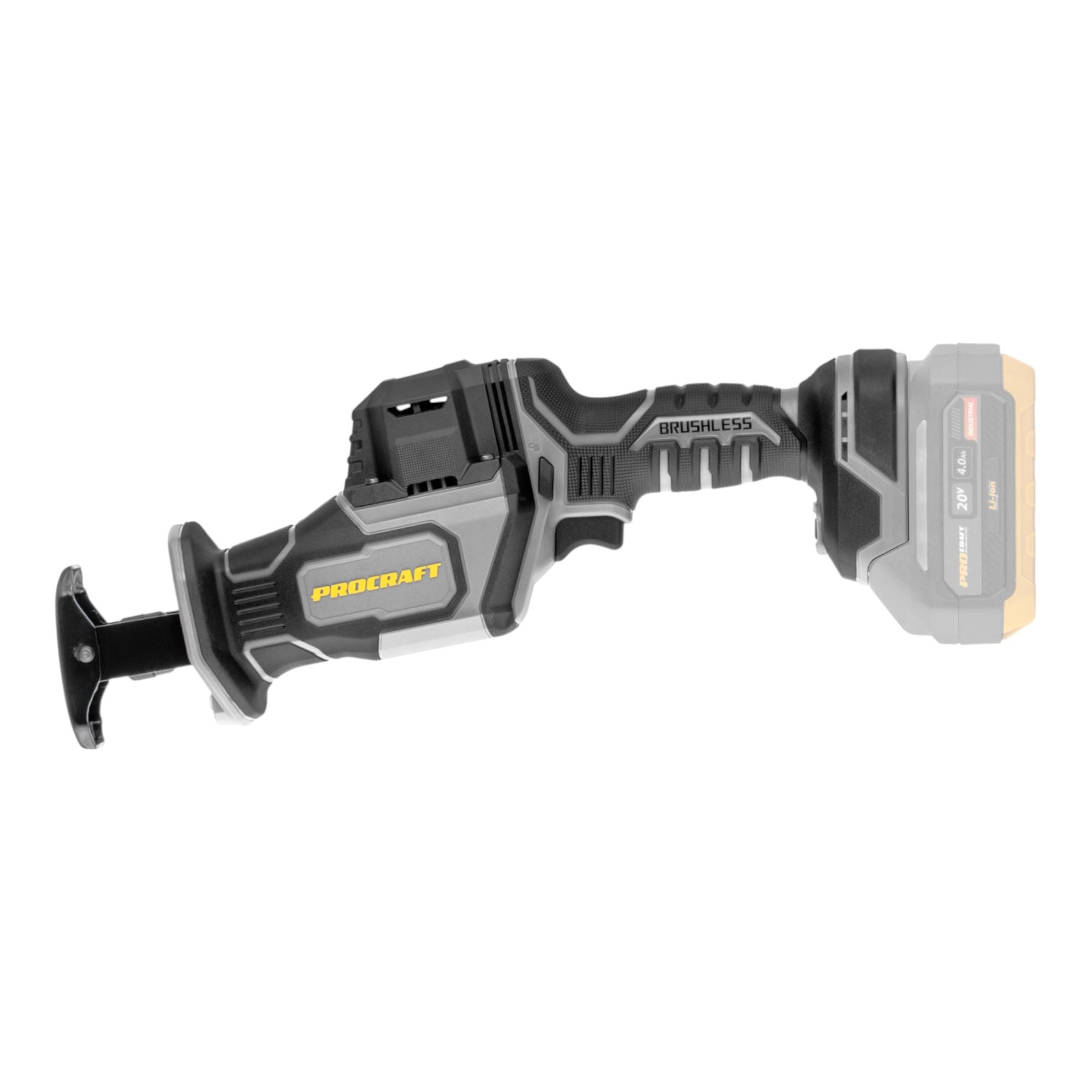 Procraft Industrial RS20Abb Recipro Saebelsaege 20 V Brushless 1x Akku 4 0 Ah Ladegeraet 2 - toolbrothers