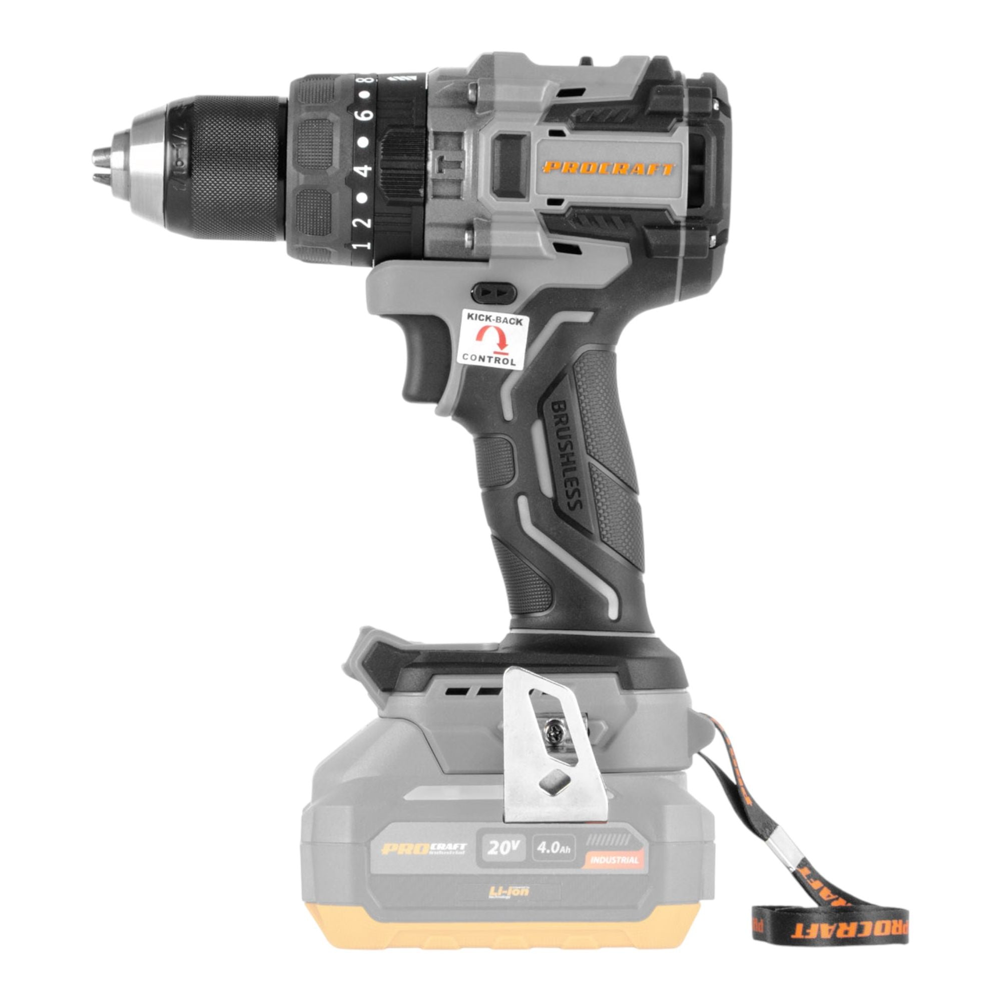 Procraft Industrial CD20B BB Akku Schlagbohrschrauber 20 V 150 Nm Brushless 1x Akku 4 0 Ah RHINO Toolcase ohne Ladegeraet 2 - toolbrothers