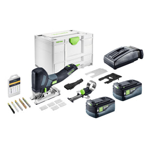 Festool PSC 500 EB-Basic-Set Akku Pendelstichsäge 18 V 120 mm + 2x Akku 5,0 Ah + Ladegerät + Systainer