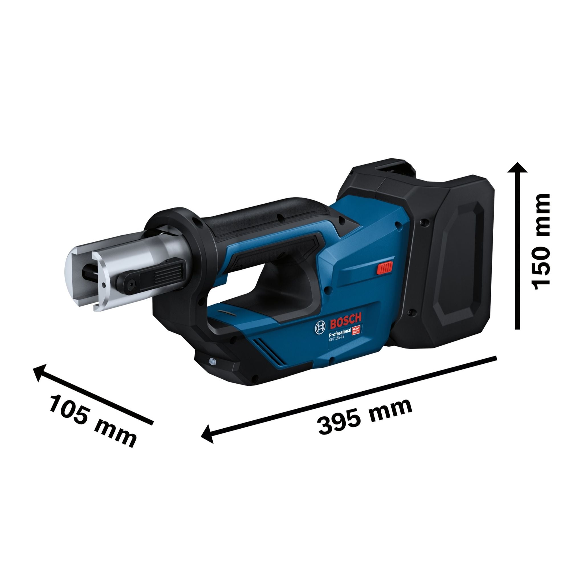 Bosch GPT 18V 19 Professional Akku Presswerkzeug 18 V 21 kN 1x Akku 4 0 Ah Ladegeraet 3x Pressbacke L Boxx 4 - toolbrothers