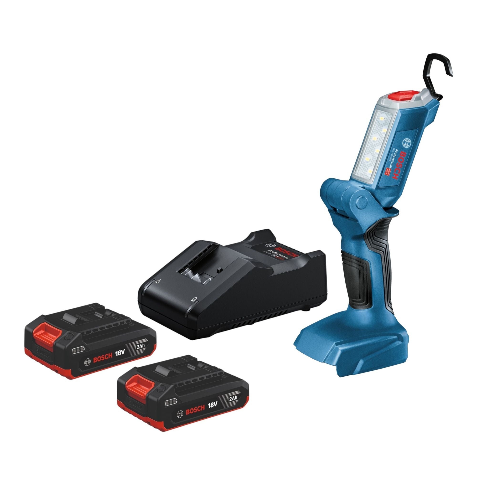 Bosch GLI 18V 300 Professional Akku Bauleuchte 18 V 300 lm 2x Akku 2 0 Ah Ladegeraet 0 - toolbrothers