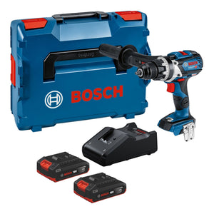 Bosch GSR 18V-110 C Professional Akku Bohrschrauber 18 V 110 Nm Brushless + 2x Akku 2,0 Ah + Ladegerät + L-Boxx