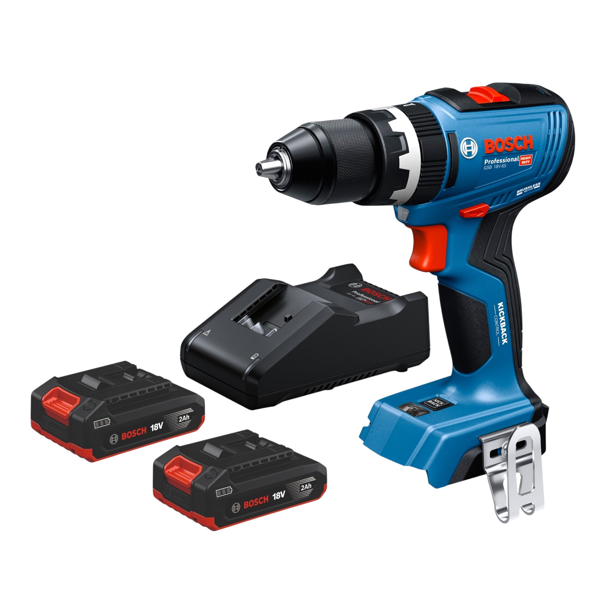 Bosch GSB 18V 65 Professional Akku Schlagbohrschrauber 18 V 65 Nm Brushless 2x Akku 2 0 Ah Ladegeraet 0 - toolbrothers