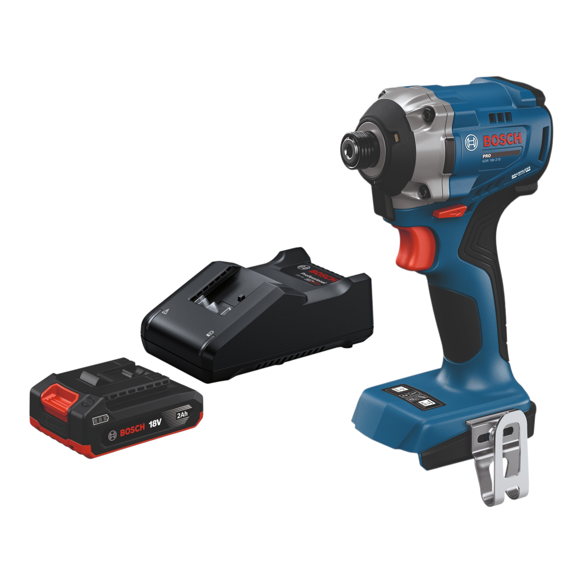 Bosch GDR 18V 215 Professional Akku Drehschlagschrauber 18 V 215 Nm 1 4 Brushless 1x Akku 2 0 Ah Ladegeraet 0 - toolbrothers