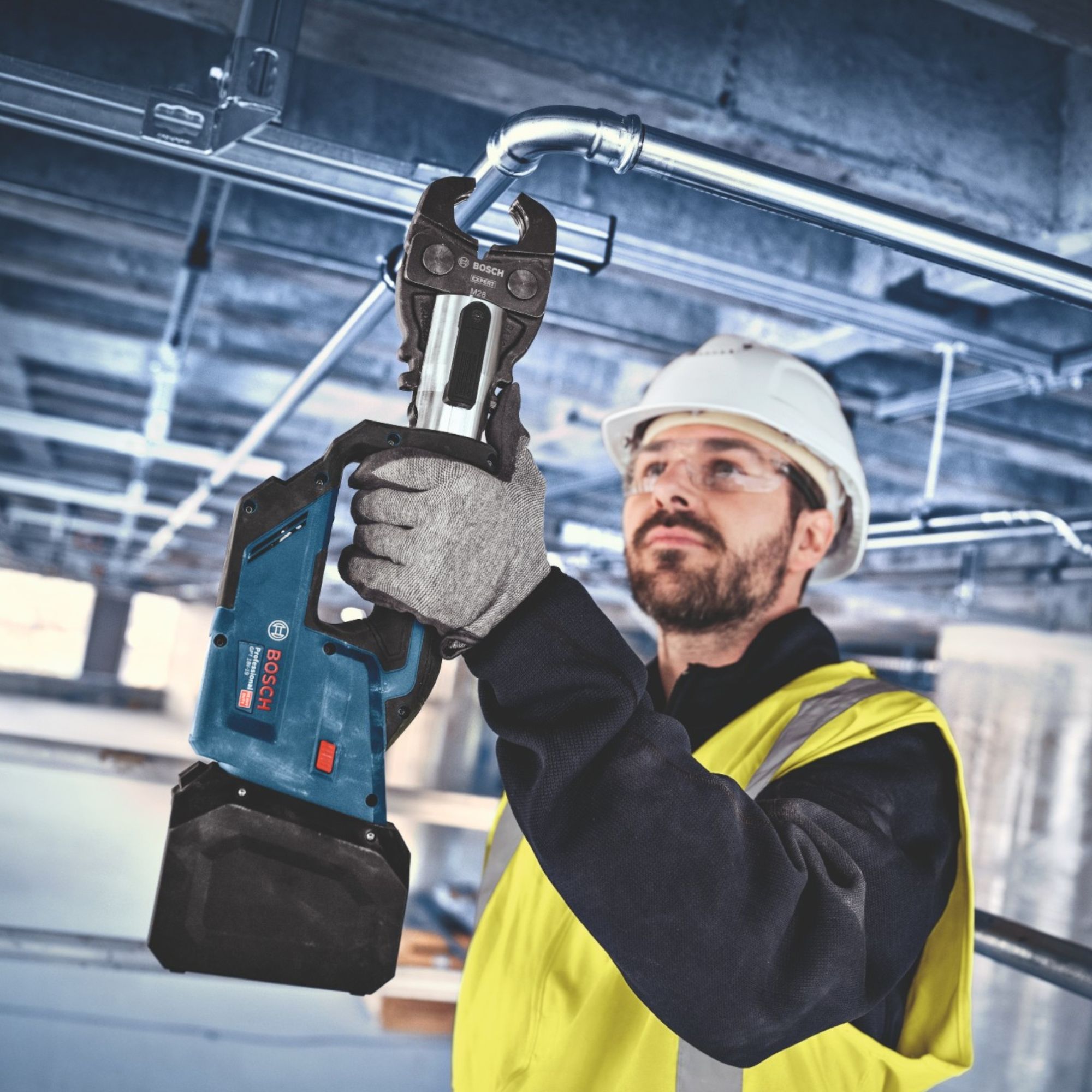 Bosch GPT 18V 19 Professional Akku Presswerkzeug 18 V 21 kN 1x Akku 2 0 Ah Ladegeraet 3x Pressbacke L Boxx 4 - toolbrothers