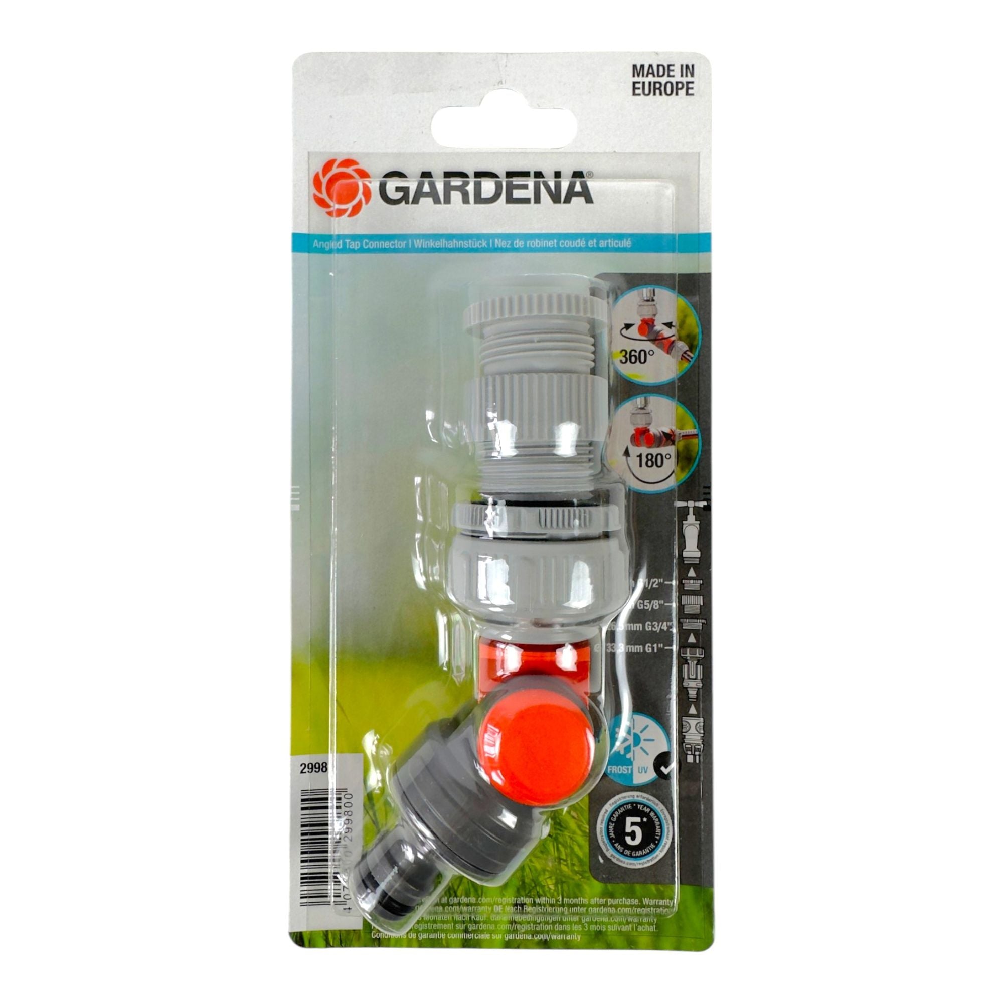 Gardena Winkelhahnstueck fuer Wasserhaehne mit 21 33 3 mm Gewinde 2998 20  1 - toolbrothers