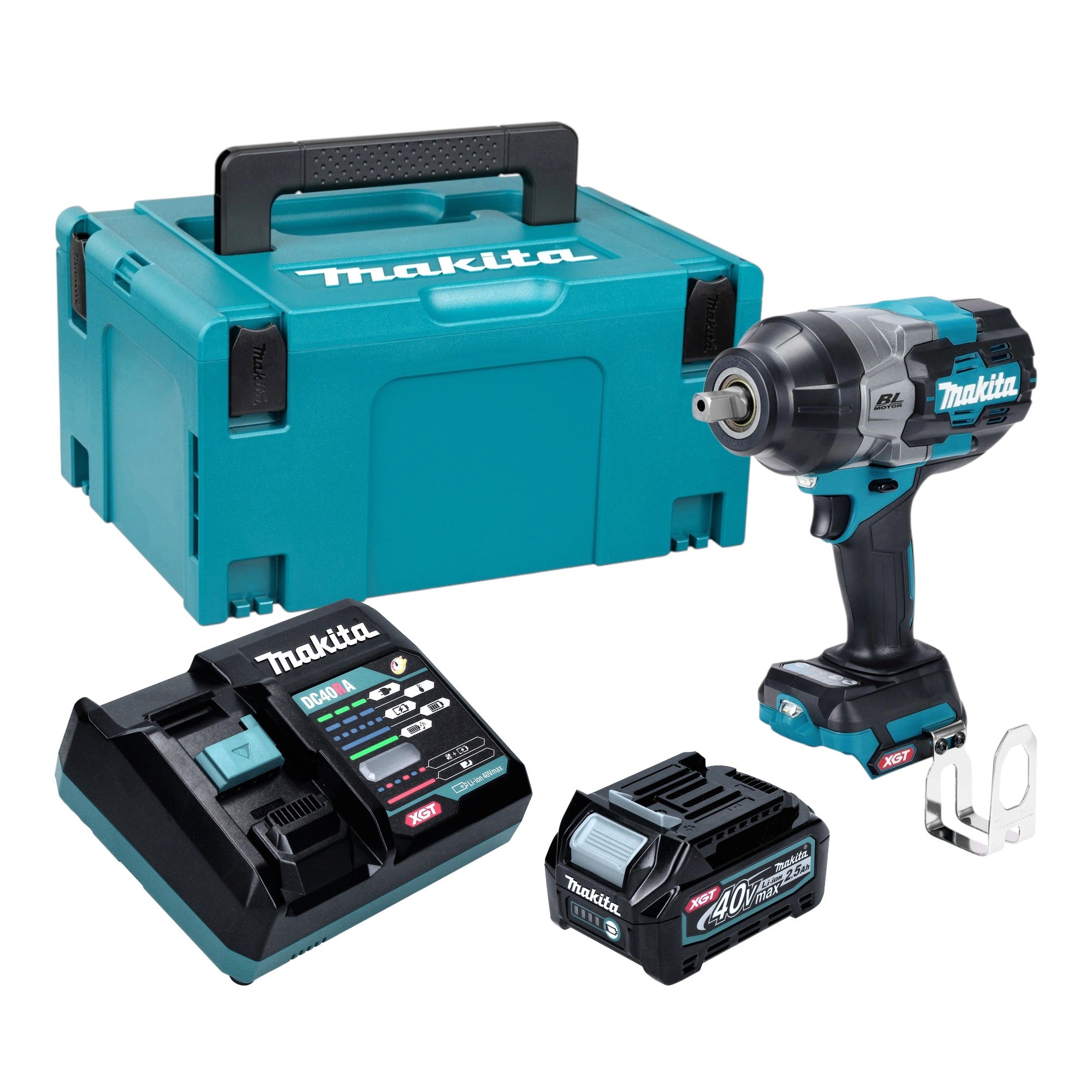 Makita TW 003 GD101 Akku Schlagschrauber 40 V max 1360 Nm 1 2 Brushless 1x Akku 2 5 Ah Ladegeraet Makpac 0 - toolbrothers