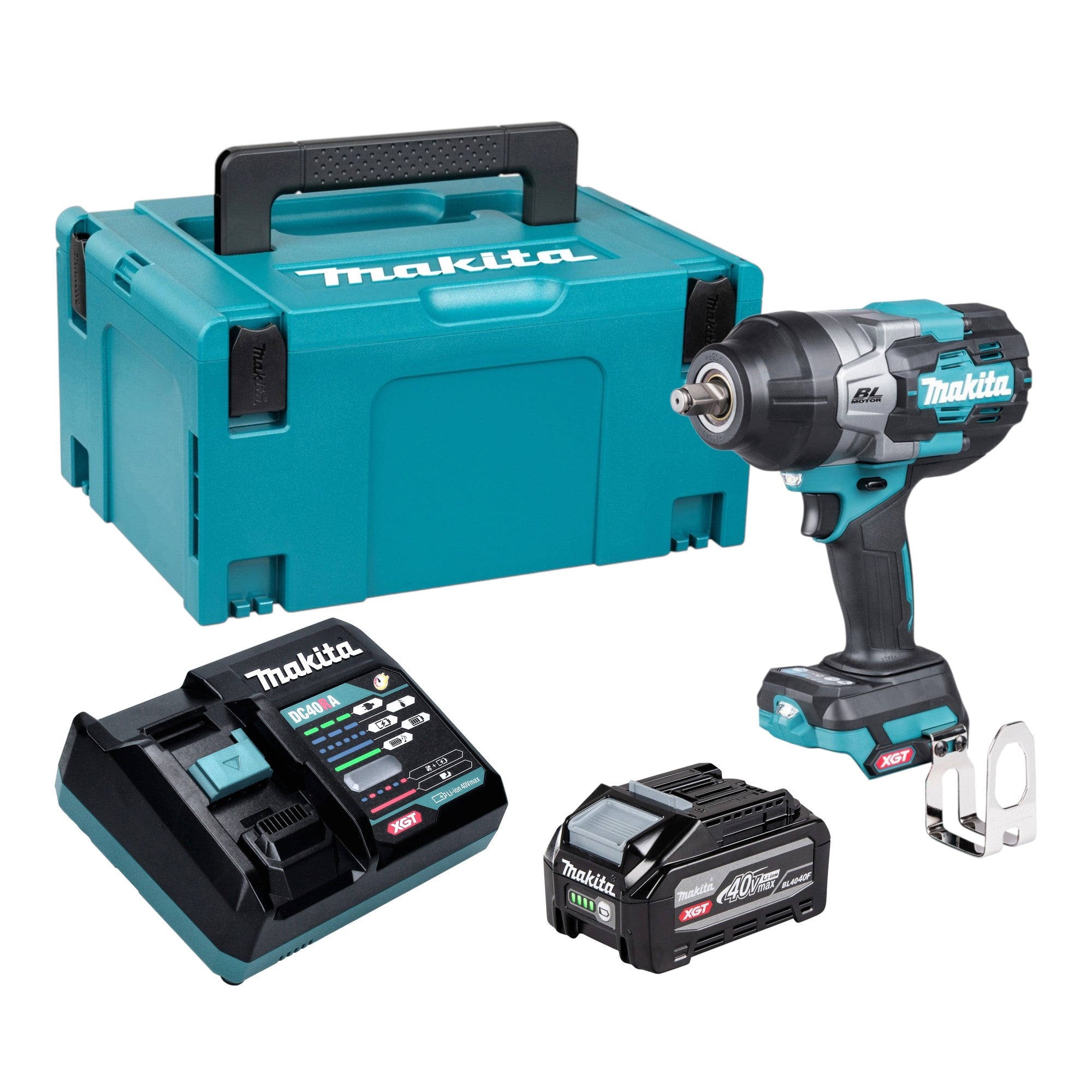 Makita TW 002 GU101 Akku Schlagschrauber 40 V max 2200 Nm 1 2 Brushless 1x Akku 4 0 Ah Ladegeraet Makpac 0 - toolbrothers