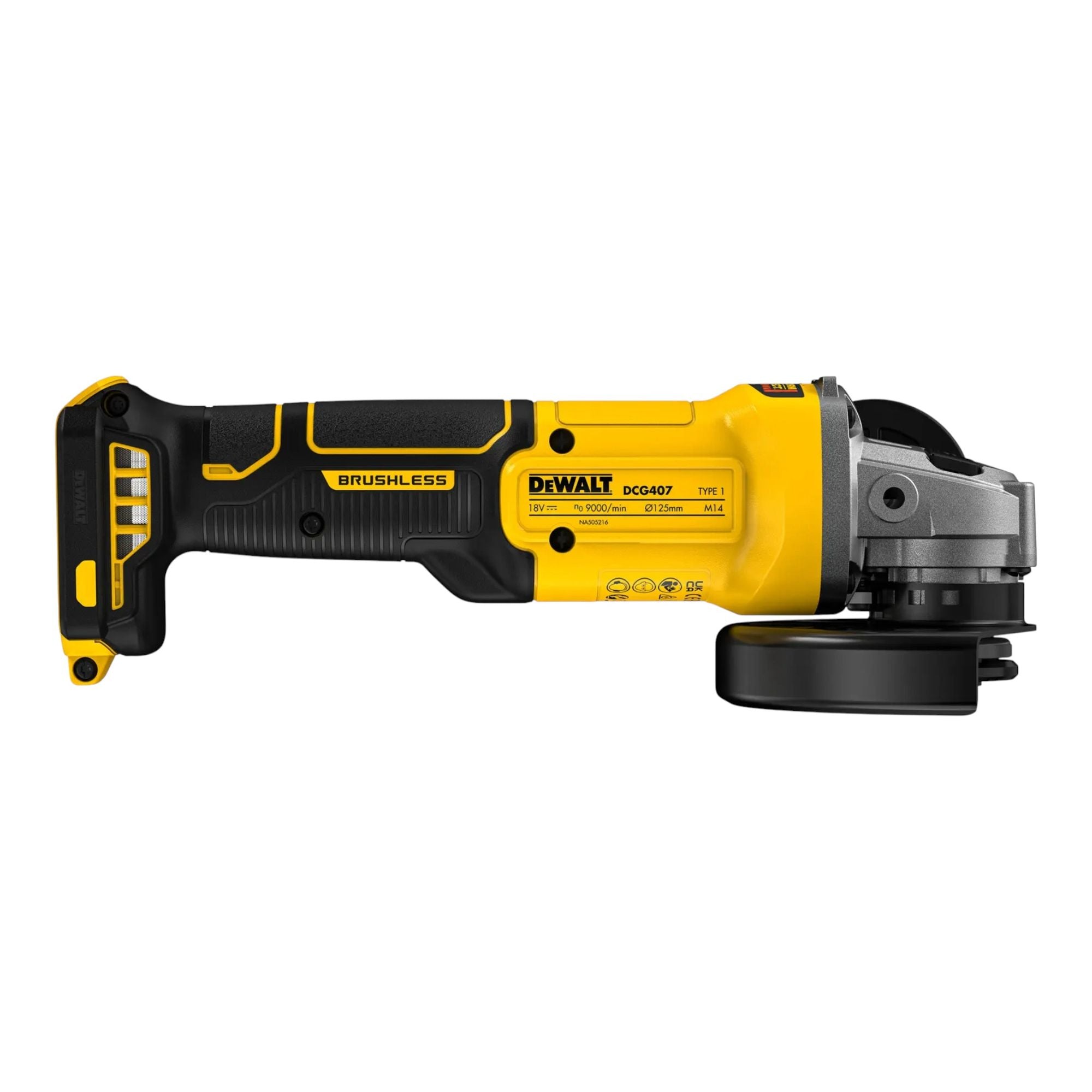 DeWalt DCG 407 NT Akku Winkelschleifer 18 V 125 mm Brushless 1x Akku 5 0 Ah TSTAK ohne Ladegeraet 4 - toolbrothers