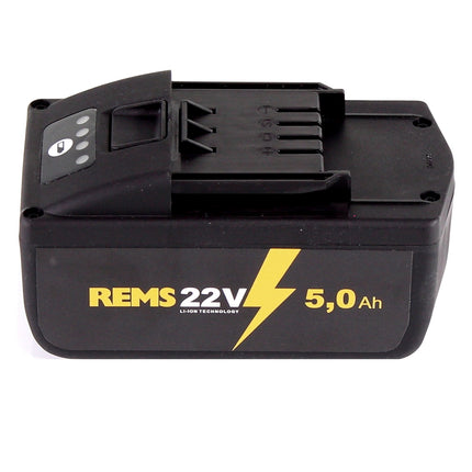 REMS Akku Set Power Pack 21,6V (22V max) mit 1x Akku 5,0Ah ( 571581 R22 ) + Ladegerät 90W ( 571585  R220 ) - Toolbrothers