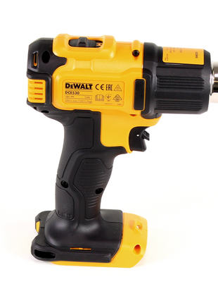 DeWalt DCE 530 P2 Akku Heißluftpistole 18V 530°C + 2x Akku 5,0Ah + 1x Lader + Flächen- und Reflektordüse - Toolbrothers