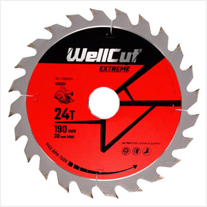WellCut Kreissägeblatt WC-C1903024 TCT 190 x 2,4 x 30 mm 24 Zähne für Holz