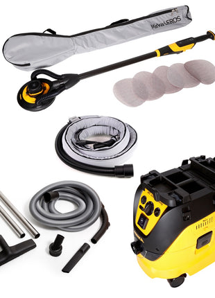 Mirka LEROS System M AFC 1230 PRO Aktion Set ( KIT1904CDMDE ) LEROS 950 CV Wand- und Deckenschleifer + Industrie Staubsauger 1230 M AFC + 125x Schleifscheiben - Toolbrothers