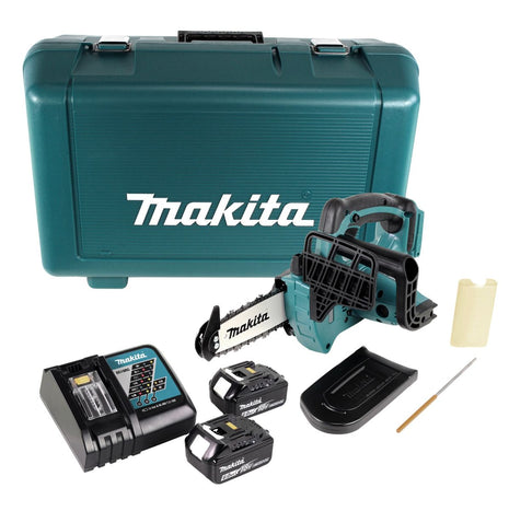 Makita DUC 122 RGE Akku Kettensäge 18V 1/4" 115mm + 2x Akku 6,0Ah + Ladegerät + Koffer - Toolbrothers