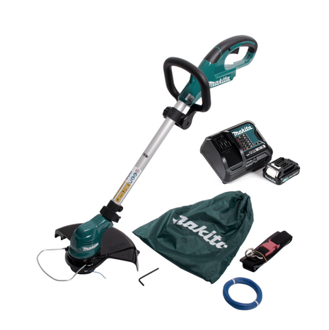 Makita UR 100 DSA1 Akku Rasentrimmer 10,8V + 1x Akku 2,0Ah + Lader + 1x Fadenkopf und Zubehör - Toolbrothers