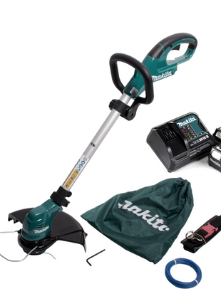 Makita UR 100 DSME Akku Rasentrimmer 10,8V + 2x Akku 4,0Ah + Lader + 1x Fadenkopf und Zubehör - Toolbrothers