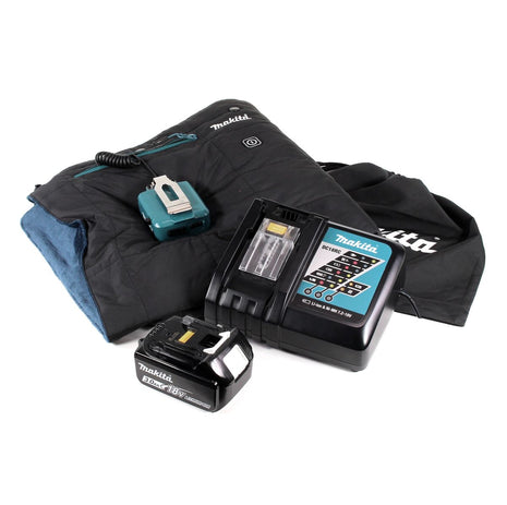 Makita DCB 200 RF1A Heizdecke 14,4V - 18 V 3 Heizstufen USB Anschluss + 1x Akku 3,0Ah + Ladegerät - Toolbrothers