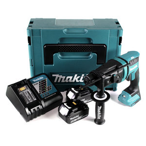 Makita DHR 182 RTJ Akku Bohrhammer 18V 1,7J SDS plus Brushless + 2x Akku 5,0Ah + Ladegerät + Makpac