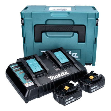 Makita Power Source Kit 18 V mit 2x BL 1830 B Akku 3,0 Ah ( 2x 197599-5 ) + DC 18 RD Doppelladegerät ( 196933-6 ) + Makpac - Toolbrothers
