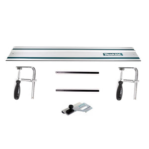 Makita Führungsschienen Set Führungsschiene 1000mm + 2x Führungsschienenverbinder + 2x Schraubzwingen + Winkelanschlag