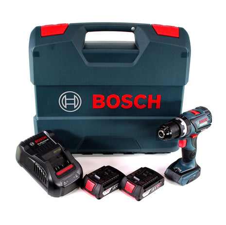 Bosch GSB 18V-60 C Akku Schlagbohrschrauber 18V 60Nm Brushless + 2x Akku 2,0Ah + Ladegerät + L-Case - Toolbrothers