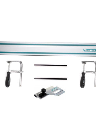 Makita Führungsschienen Set Führungsschiene 1400mm + 2x Führungsschienenverbinder + 2x Schraubzwingen + Winkelanschlag - Toolbrothers