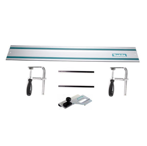 Makita Führungsschienen Set Führungsschiene 1400mm + 2x Führungsschienenverbinder + 2x Schraubzwingen + Winkelanschlag
