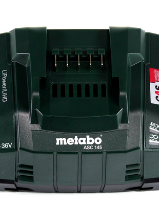 Metabo Basis Set 2x Li-Power Akkupack 18 V 5,2 Ah CAS Li-Ion Akku ( 2x 625028000 ) + ASC 145 Schnell Ladegerät ( ‭627378000‬ ) + MetaLoc - Toolbrothers