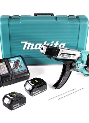 Makita DFR 750 RME Akku Magazinschrauber 18 V 45-75mm + 2x Akku 4,0Ah + Ladegerät + Koffer - Toolbrothers