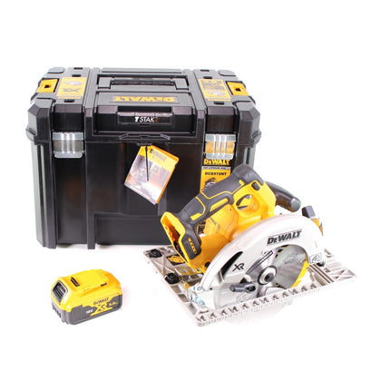 DeWalt DCS 572 NT Akku Handkreissäge 18V 184 x 16 mm + 1x Akku 5,0 Ah + T-STAK - ohne Ladegerät - Toolbrothers