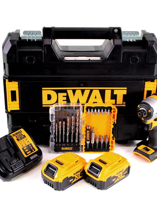 DeWalt DCF 887 P2 Akku Schlagschrauber 18V 205Nm Brushless + 19tlg. Bit Bohrer Set + 2x Akku 5,0Ah + Ladegerät + TSTAK