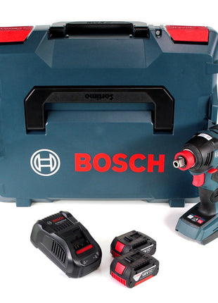 Bosch GDX 18V-200 C Akku Drehschlagschrauber 18V 200Nm Brushless + GCY 30-4 Bluetooth Connectivity Modul + 2x Akku 3,0Ah + Ladegerät + L-Boxx