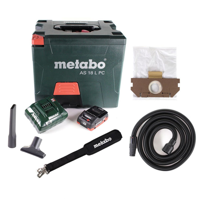 Metabo AS 18 L PC Akku Sauger 18V 7,5L ( 602021850 ) + 1x Akku LiHD 4,0Ah + Ladegerät - Toolbrothers