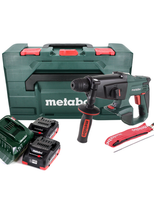 Metabo KHA 18 LTX Akku Kombihammer 18V 2,2J SDS Plus + 2x Akku 4,0 Ah + Ladegerät + metaBOX ( 600210800 )