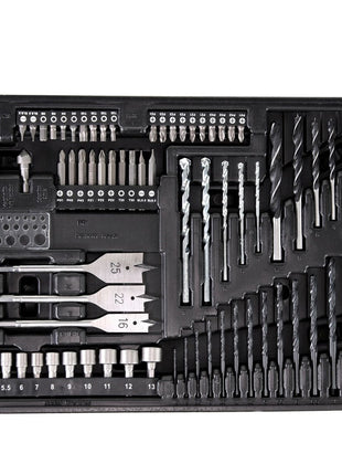 Makita X4 Alu Werkzeug Schubladen Koffer mit Universaleinlage + 70 tlg. Bit Bohrer Set