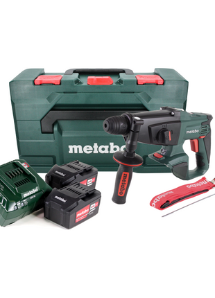 Metabo KHA 18 LTX martillo combinado a batería 18V 2.2J SDS Plus + 2x batería 5.2 Ah + cargador + metaBOX