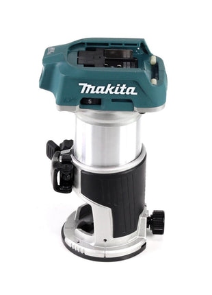 Fraiseuse multifonctionnelle à batterie Makita DRT 50 SF 18V sans balais + 2x batteries 3,0Ah + chargeur + jeu de fraises 8mm 6 pièces.