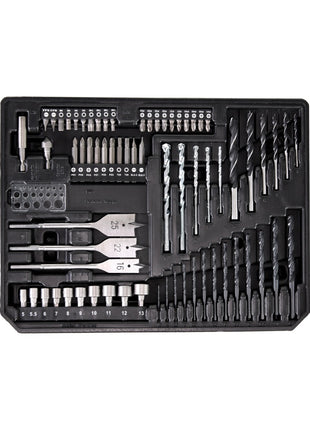 Clé à chocs sans fil Makita DTD 170 STX4 18V 175Nm sans balais + 1x batterie 5,0Ah + chargeur + 70 pièces. Coffret forets + coffret