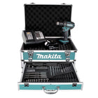 Makita DDF 482 STX4 Akku Bohrschrauber 18V 62Nm + 1x Akku 5,0Ah + Ladegerät + 70tlg. Bit Bohrer Set + Koffer