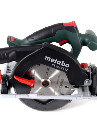 Metabo KS 18 LTX 57 Akku Handkreissäge 18 V 165 x 20 mm + 2x Akku 5,2 Ah + Ladegerät + Metaloc ( 601857700 )