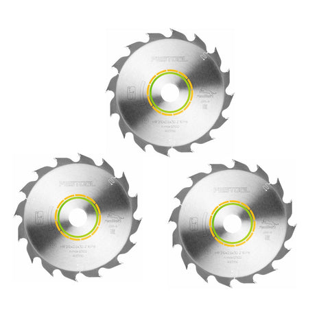 Festool 3x Panther hoja de sierra circular PW16 madera 210 x 2,6 x 30 mm 210 mm 16 dientes (3x 493196) TS