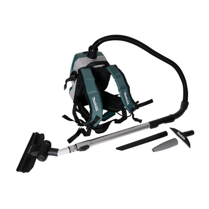 Makita DVC 261 RGX15 Akku Rucksackstaubsauger 36V (2x 18V) 2L Brushless + 2x Akku 6,0Ah + Ladegerät + 10x Filtersack