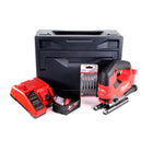 Milwaukee M18 FJS-501M Akku Stichsäge 18V Brushless + 1x Akku 5,0Ah + Ladegerät + 5x Stichsägeblatt + M-Box