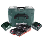 Metabo Basis Set LIHD + 2x Akku 4,0 Ah + 2x Akku 8,0 Ah + 2x Ladegerät + Metaloc