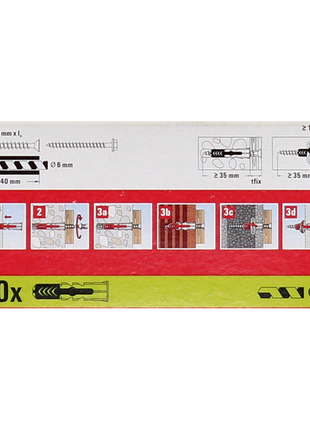 Fischer Profibox DUO-Line mit 1000 Stk. DUOPOWER 6x30mm + 50 Stk. DUOTEC 10 + 50 Stk. DUOBLADE ( 553667 )