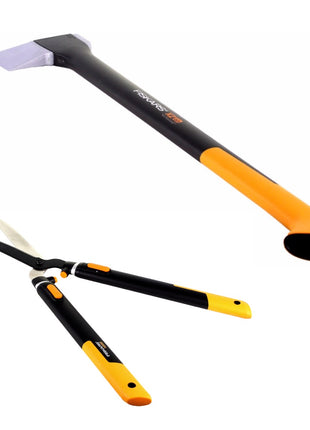 Fiskars X21 Axt Spaltaxt - L 3D 71cm 1,6kg ( 1015642 ) + Fiskars Teleskop Heckenschere HS86 ( 1013565 ) SmartFit für Hecken und Büsche 68 cm auf 93 cm