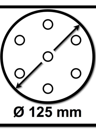 Makita Schleifpapier Klett 125mm K80 50 Stk. ( P-43642 ) für DBO BO DCW DWE GEX PEX SXE BOS