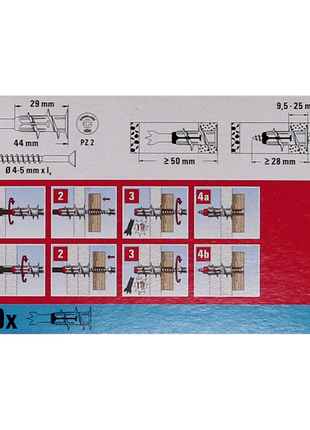 Fischer Profibox DUO-Line mit 150 Stk. DUOPOWER 10x50mm + 50 Stk. DUOTEC 10 + 50 Stk. DUOBLADE ( 553669)