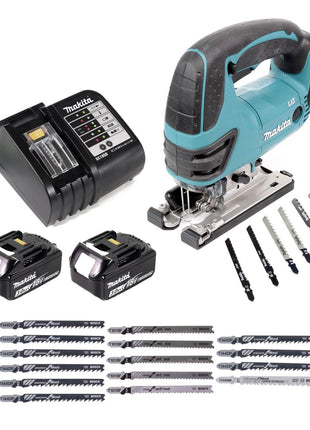 Makita DJV 180 SF batterie scie sauteuse 18V + 2x batteries 3,0Ah + chargeur + 21x lame de scie sauteuse